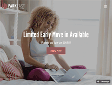 Tablet Screenshot of parkeastliving.com